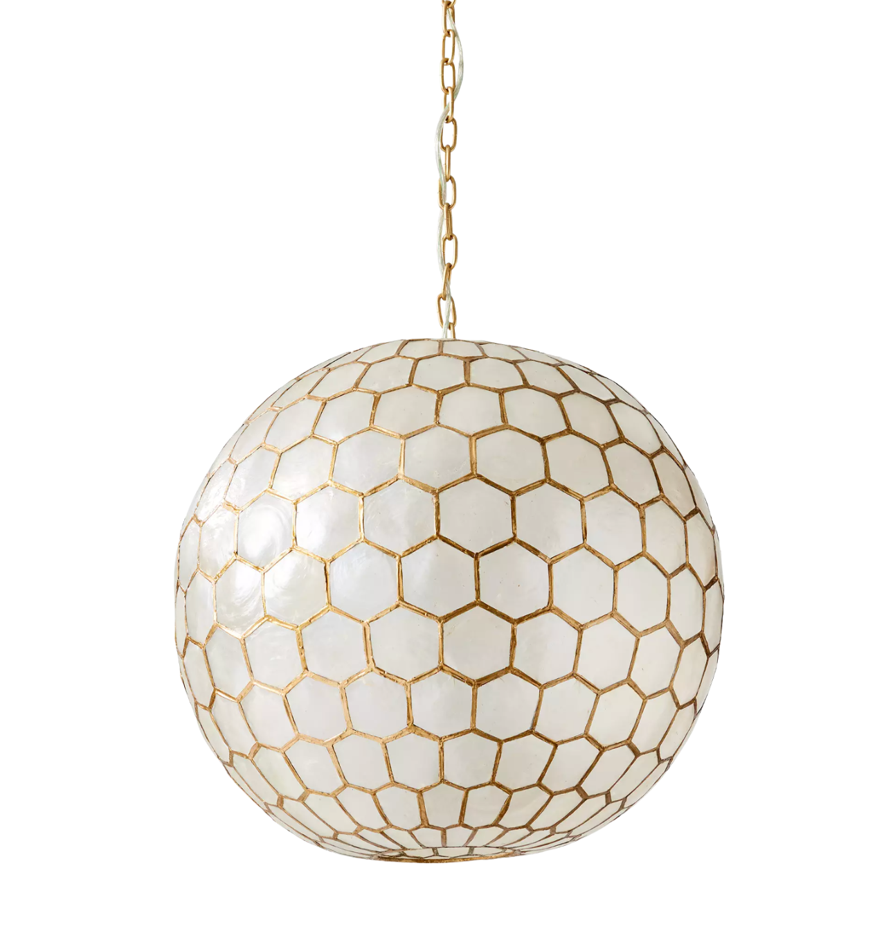 Magnolia Ridge Serena and Lily Capiz Honeycomb Pendant